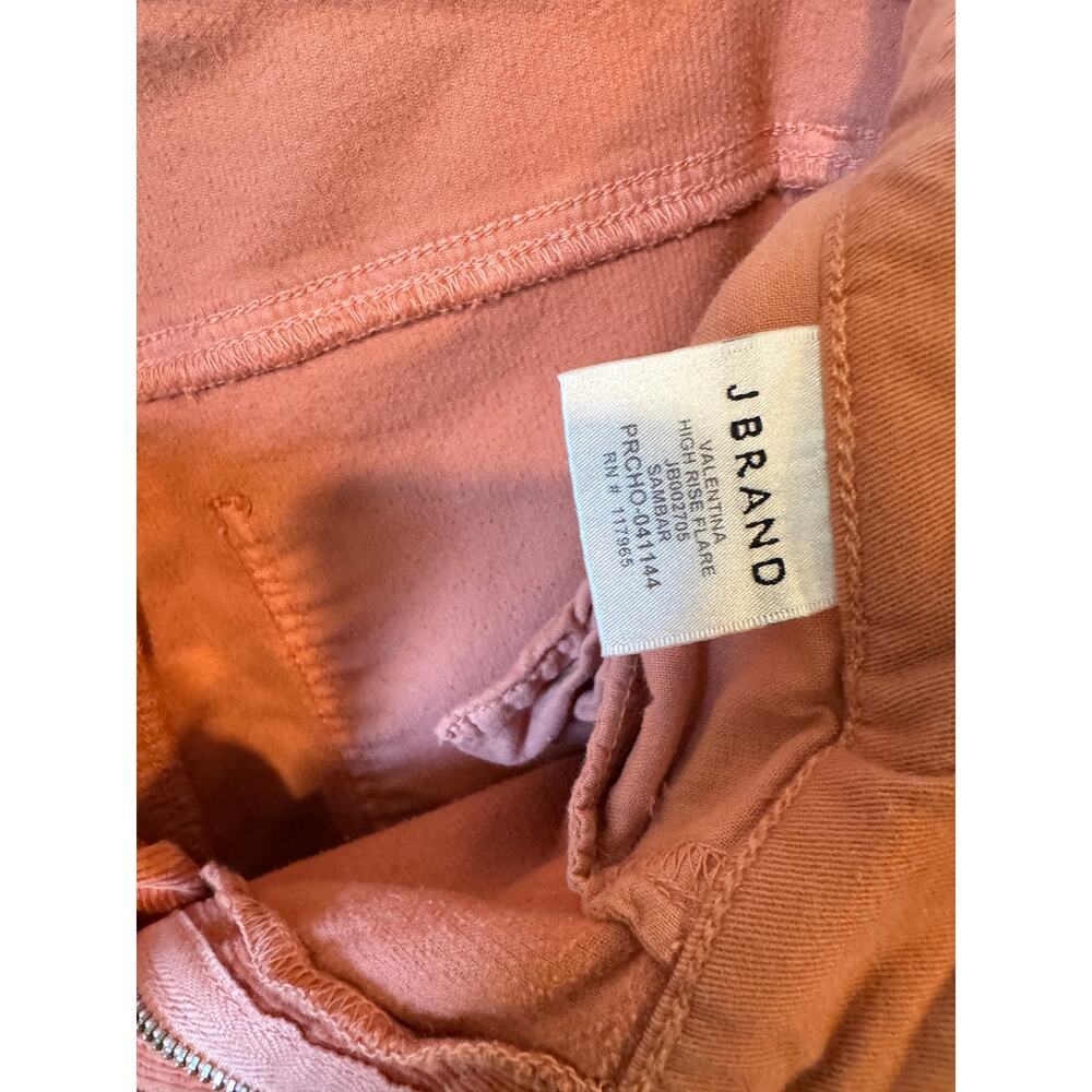 J BRAND Valentina High-rise Corduroy Trousers Orange EUC Size 27 $350 MSRP - Picture 7 of 8